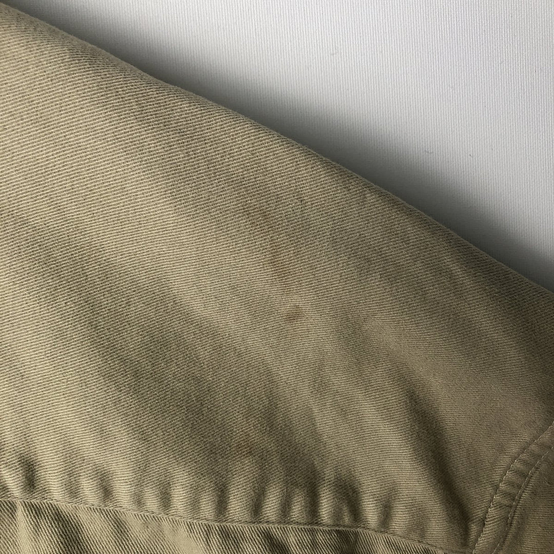 Eddie Bauer long-sleeved button-down shirt, men's size L cotton Beige type Vintage Second Hand