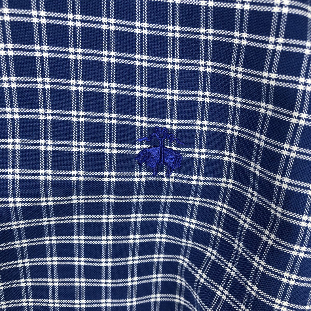Brooks Brothers Est.1818 Long Sleeve Button-Down Check Shirt, Men's XL Supima Cotton blue type Vintage Second Hand
