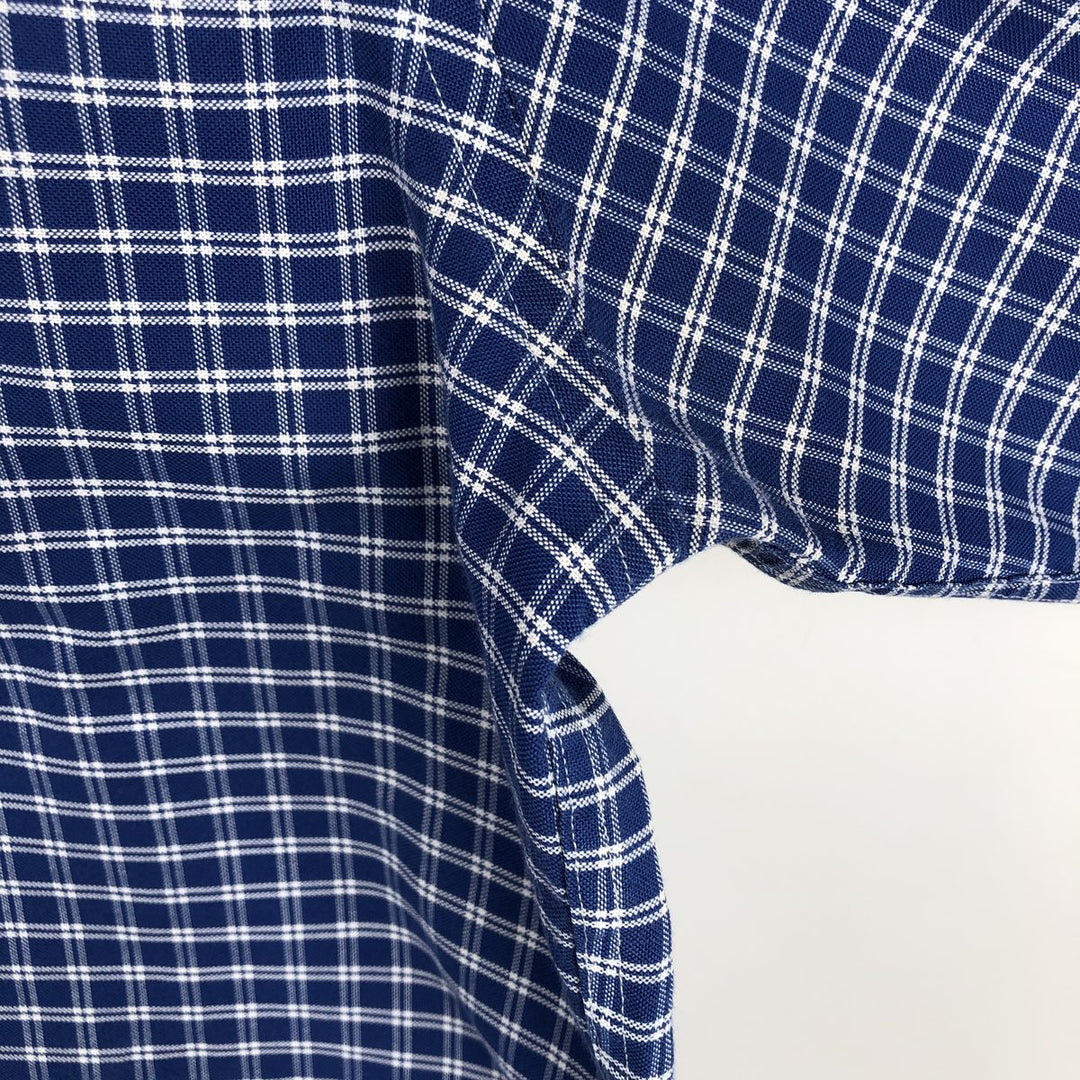 Brooks Brothers Est.1818 Long Sleeve Button-Down Check Shirt, Men's XL Supima Cotton blue type Vintage Second Hand