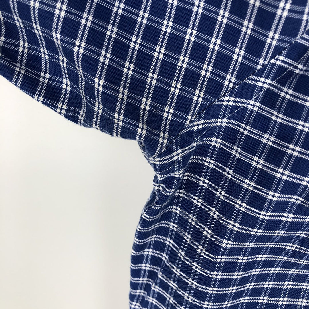 Brooks Brothers Est.1818 Long Sleeve Button-Down Check Shirt, Men's XL Supima Cotton blue type Vintage Second Hand