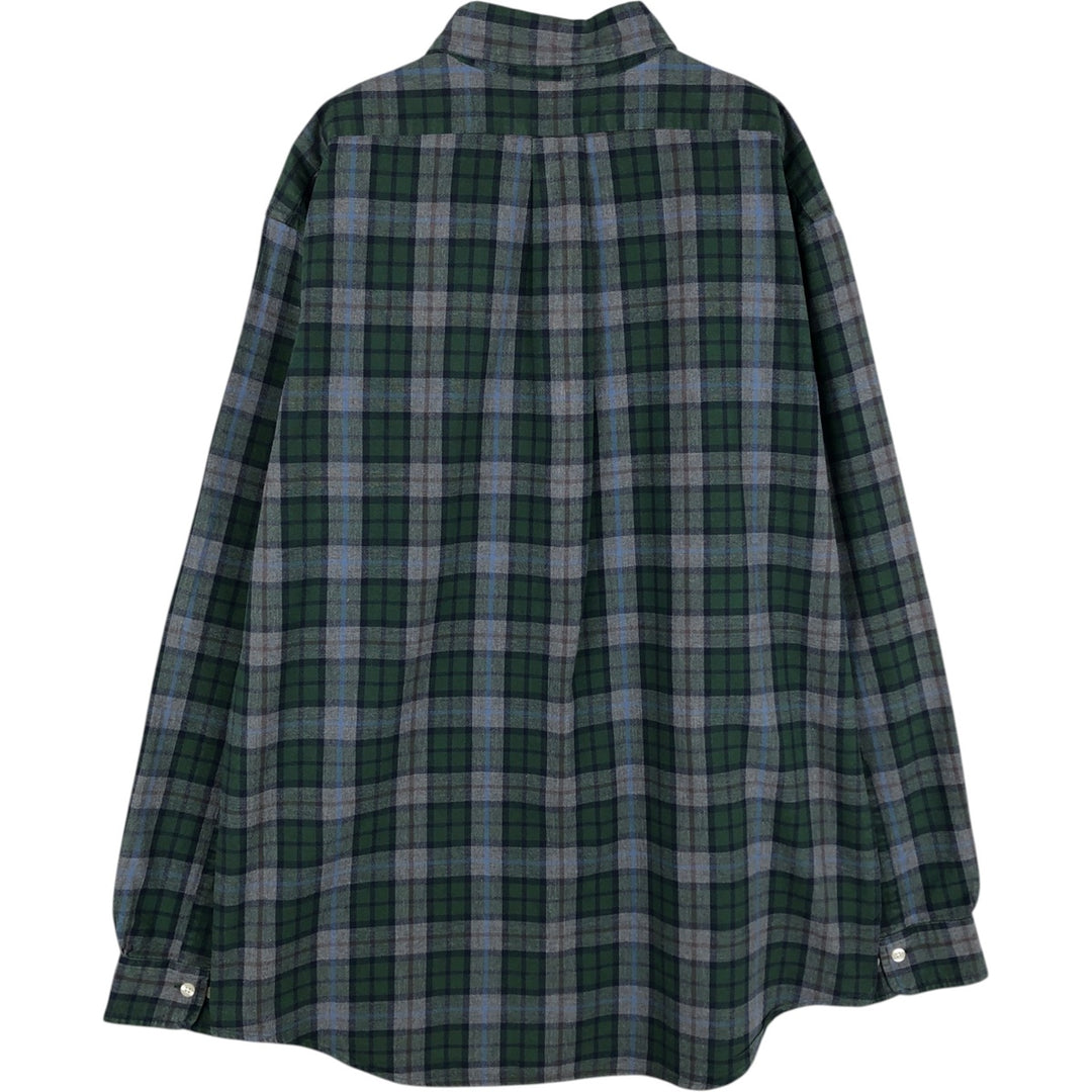 Brooks Brothers Est.1818 Long Sleeve Button-Down Check Shirt, Men's XL cotton green type Vintage Second Hand
