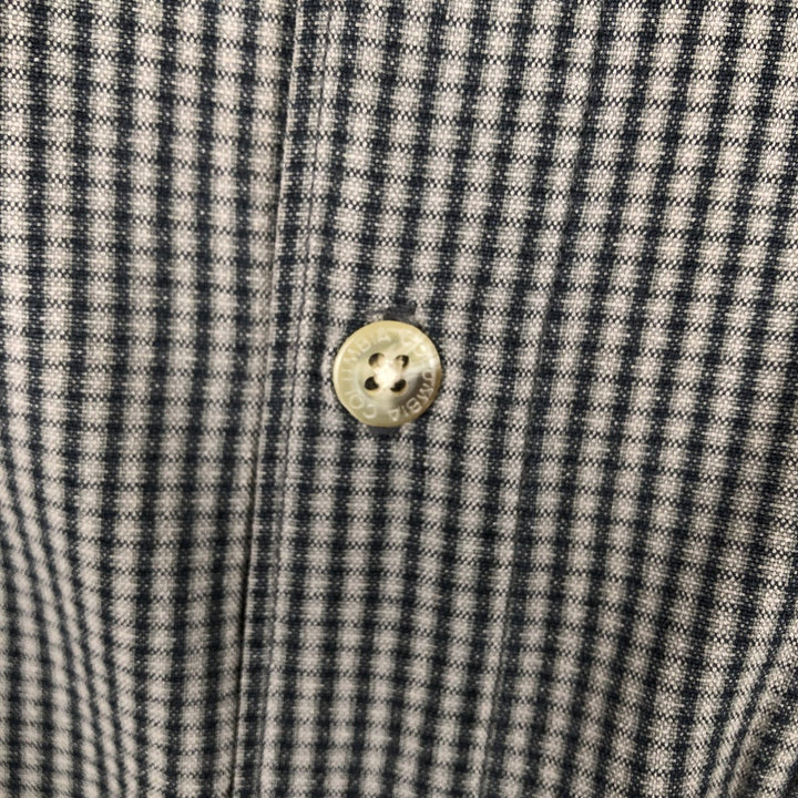 Columbia long-sleeved button-down check shirt, men's size L cotton black type Vintage Second Hand