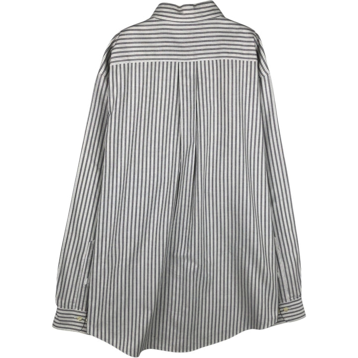 Brooks Brothers 346 Long Sleeve Button-Down Striped Shirt, Men's Size L Supima Cotton white type Vintage Second Hand
