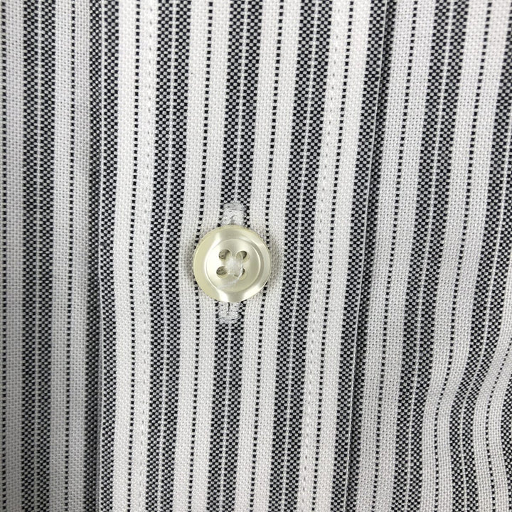 Brooks Brothers 346 Long Sleeve Button-Down Striped Shirt, Men's Size L Supima Cotton white type Vintage Second Hand