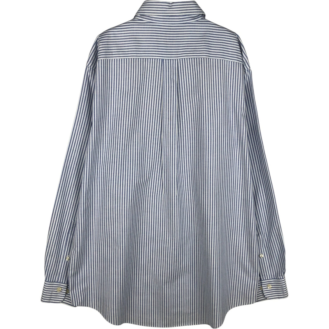 Brooks Brothers Est.1818 Long Sleeve Button-Down Striped Shirt, Men's Size L Supima Cotton white type Vintage Second Hand