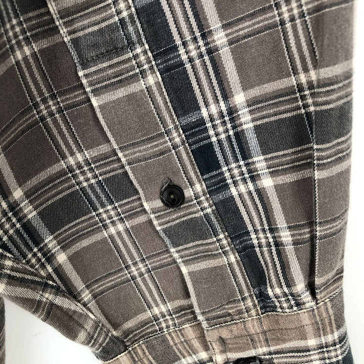 Eddie Bauer Long Sleeve Button-Down Check Shirt, Men's Size M cotton gray type Vintage Second Hand