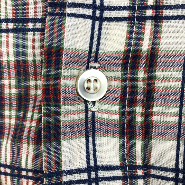 70s-80'S Levi's Check Pattern Long-Sleeve Shirt, Men's Size M (Equivalent), Vintage unclear navy blue type Vintage Second Hand