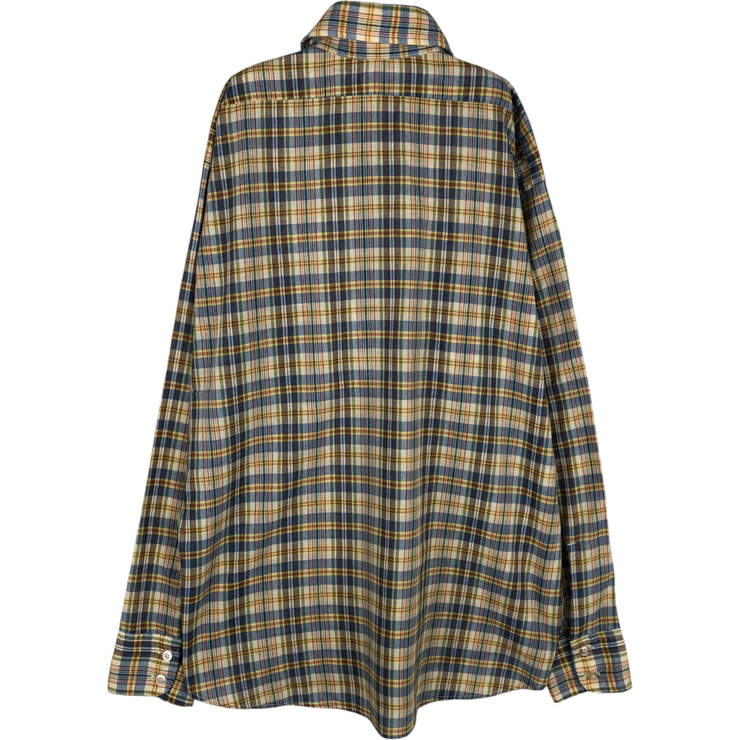 Levi's Check Pattern Long-Sleeve Shirt, Men's Size XL (approx.) unclear Beige type Vintage Second Hand