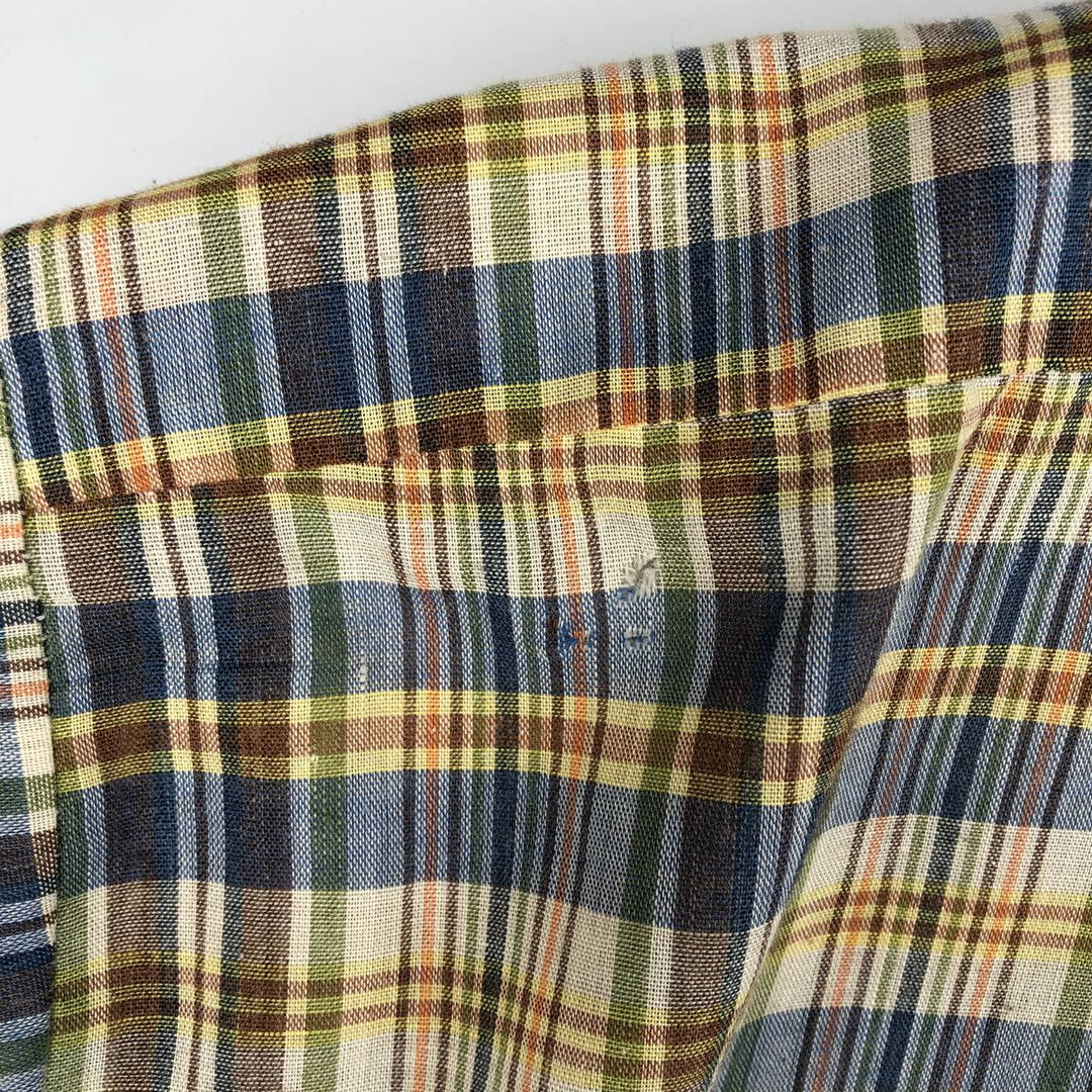 Levi's Check Pattern Long-Sleeve Shirt, Men's Size XL (approx.) unclear Beige type Vintage Second Hand