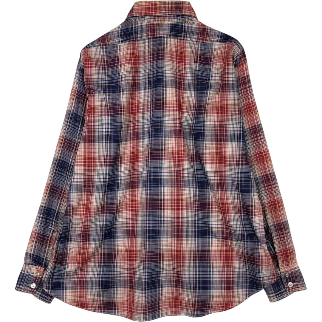 Levi's Check Pattern Long-Sleeve Shirt, Men's Size XL (approx.) unclear red type Vintage Second Hand