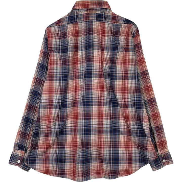 Levi's Check Pattern Long-Sleeve Shirt, Men's Size XL (approx.) unclear red type Vintage Second Hand