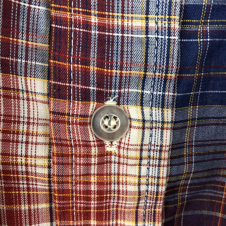 Levi's Check Pattern Long-Sleeve Shirt, Men's Size XL (approx.) unclear red type Vintage Second Hand
