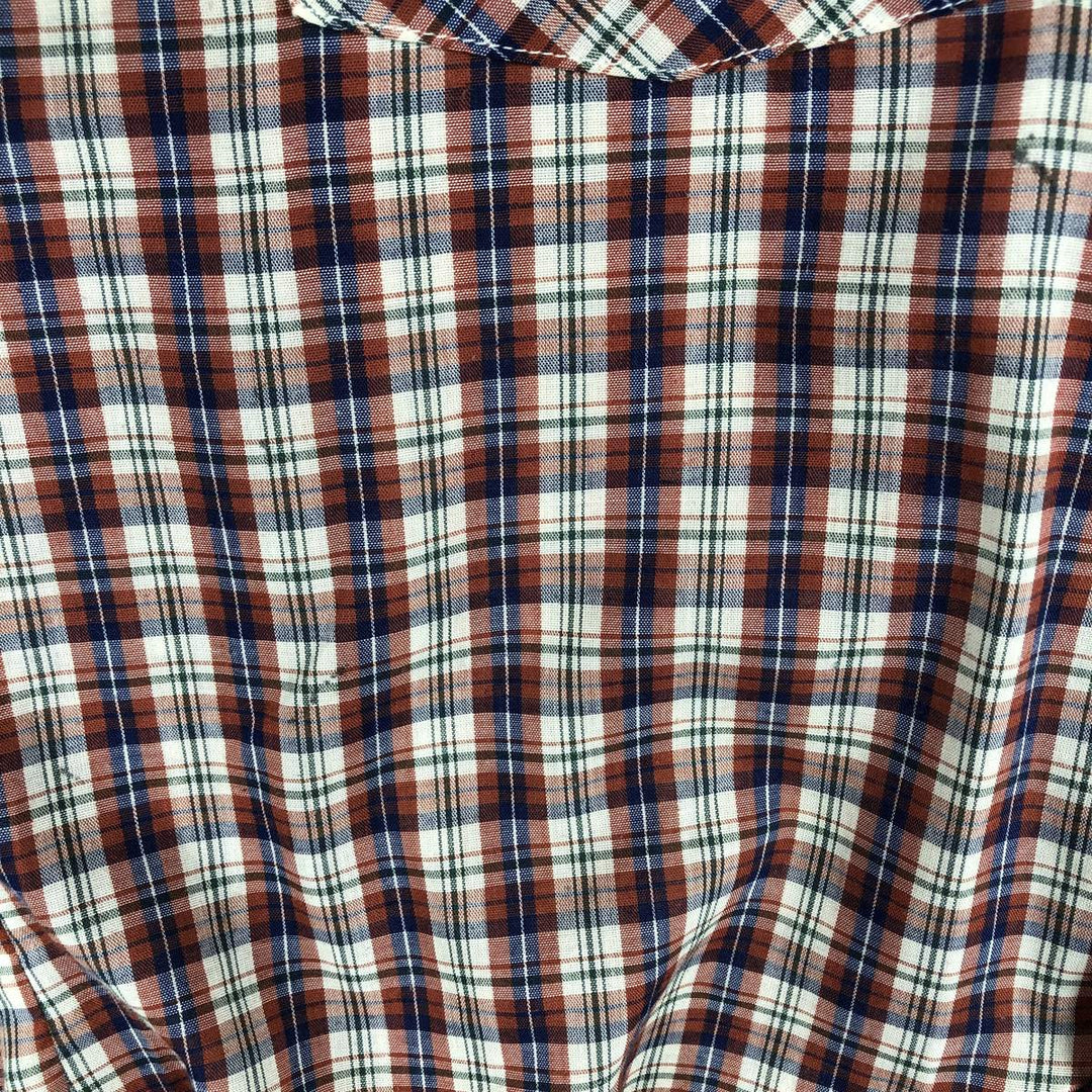 1970'S Levi's LEVI STRAUSS & CO. Long-Sleeve Cotton Check Shirt, Men's Size XL (Equivalent), Vintage cotton red type reddish brown Vintage Second Hand