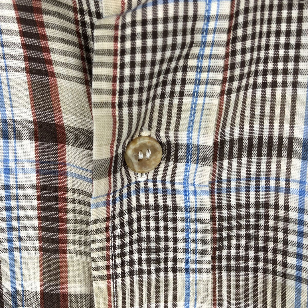 1980'S Levi's LEVI STRAUSS & CO. Check Pattern Long-Sleeve Shirt, Made in USA, Men's XL (approx.) Vintage unclear Beige type Vintage Second Hand