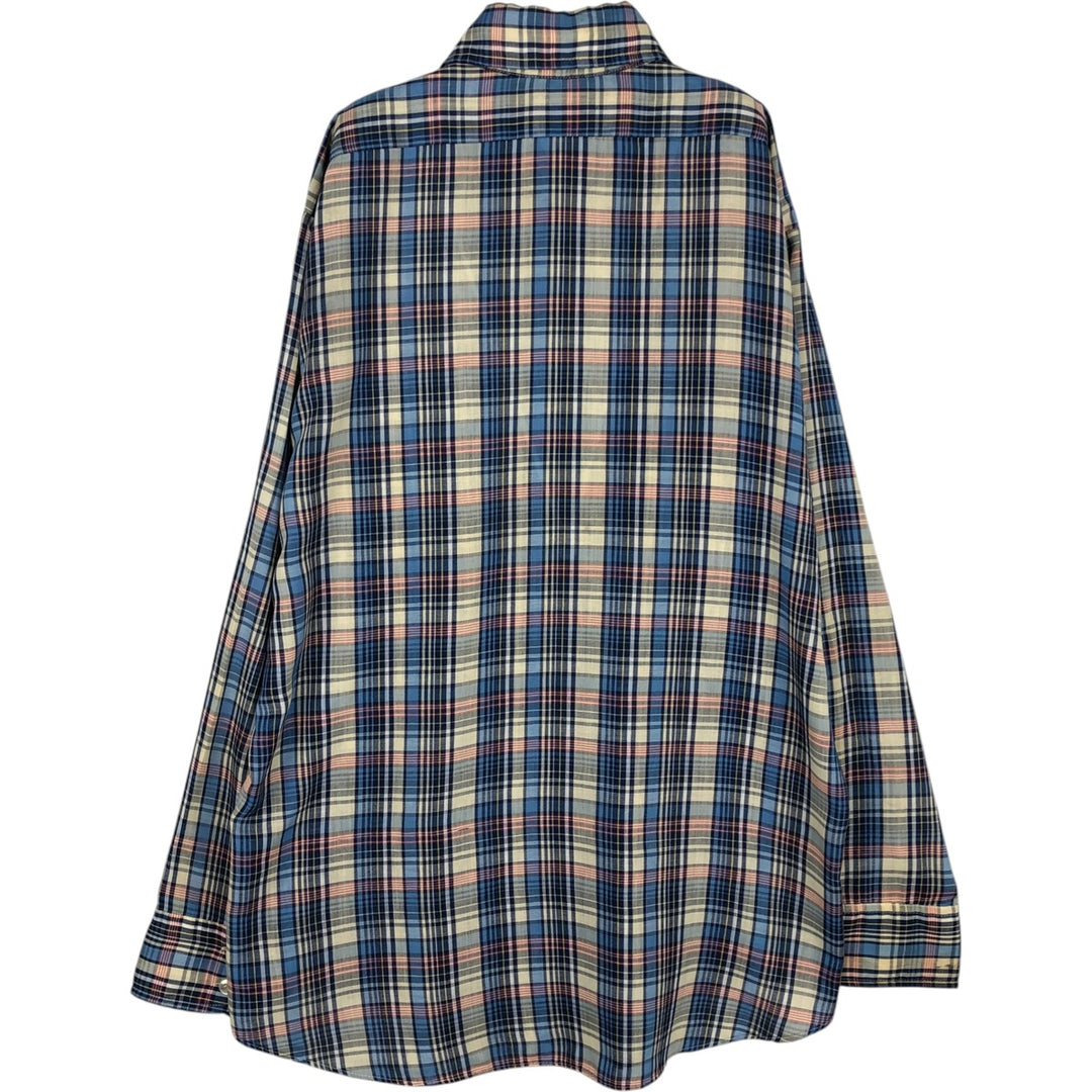 70s-80'S Levi's LEVI STRAUSS & CO. Long-Sleeve Cotton Check Shirt, Men's Size L (Equivalent), Vintage unclear Beige type Vintage Second Hand
