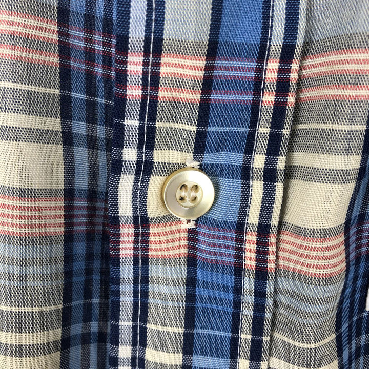 70s-80'S Levi's LEVI STRAUSS & CO. Long-Sleeve Cotton Check Shirt, Men's Size L (Equivalent), Vintage unclear Beige type Vintage Second Hand