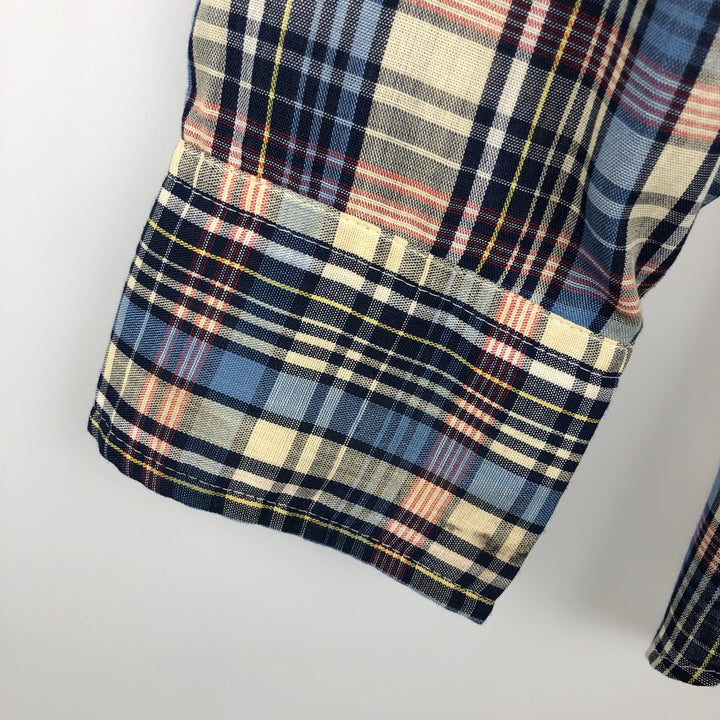 70s-80'S Levi's LEVI STRAUSS & CO. Long-Sleeve Cotton Check Shirt, Men's Size L (Equivalent), Vintage unclear Beige type Vintage Second Hand