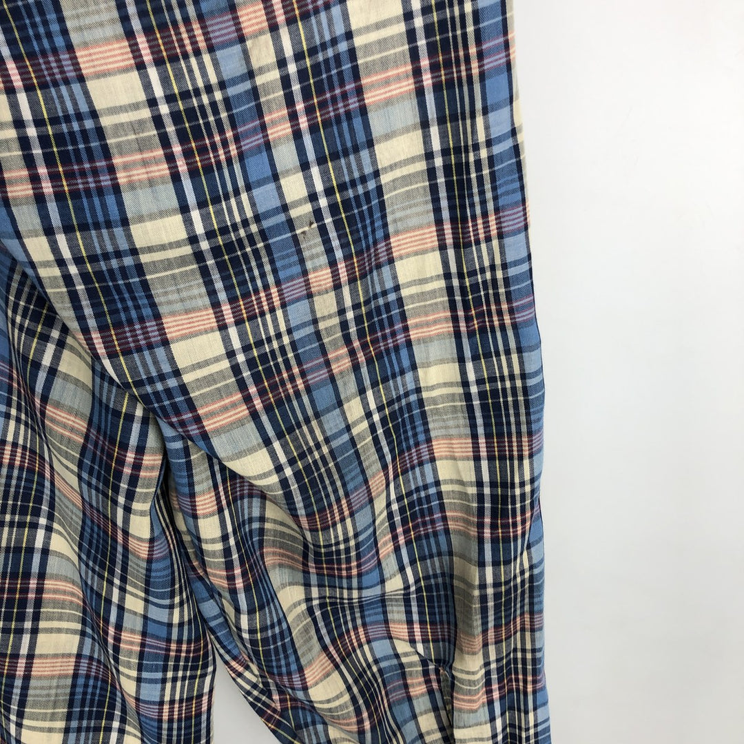 70s-80'S Levi's LEVI STRAUSS & CO. Long-Sleeve Cotton Check Shirt, Men's Size L (Equivalent), Vintage unclear Beige type Vintage Second Hand