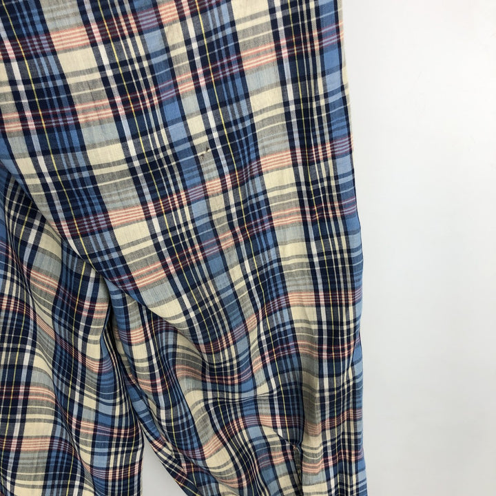70s-80'S Levi's LEVI STRAUSS & CO. Long-Sleeve Cotton Check Shirt, Men's Size L (Equivalent), Vintage unclear Beige type Vintage Second Hand