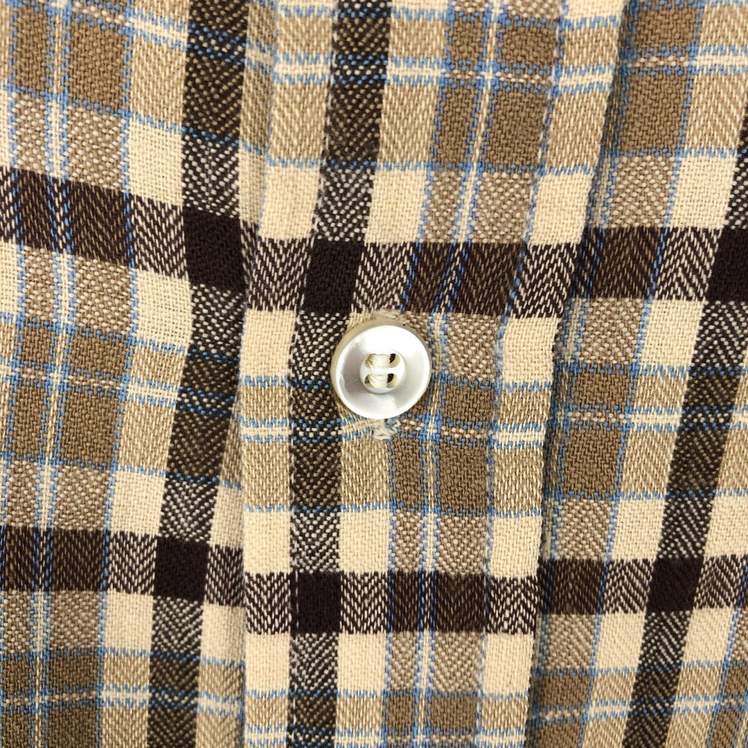 80'S PANATELA LEVI'S Long-Sleeve Check Shirt, Men's Size XL (Equivalent), Vintage unclear beige type brown Vintage Second Hand