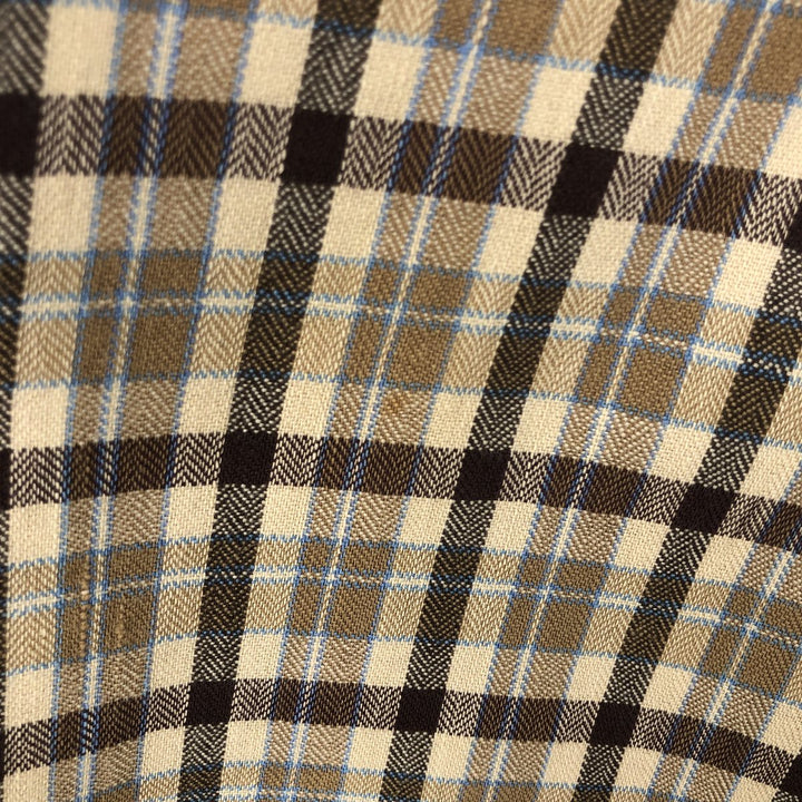 80'S PANATELA LEVI'S Long-Sleeve Check Shirt, Men's Size XL (Equivalent), Vintage unclear beige type brown Vintage Second Hand