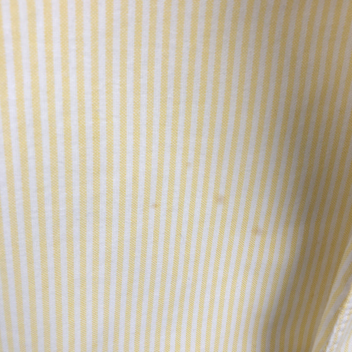 Brooks Brothers Long Sleeve Button-Down Striped Shirt Made in USA Men's Size L cotton yellow type Vintage Second Hand