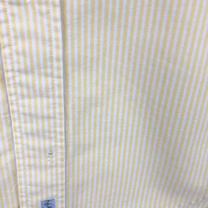 Brooks Brothers Long Sleeve Button-Down Striped Shirt Made in USA Men's Size L cotton yellow type Vintage Second Hand