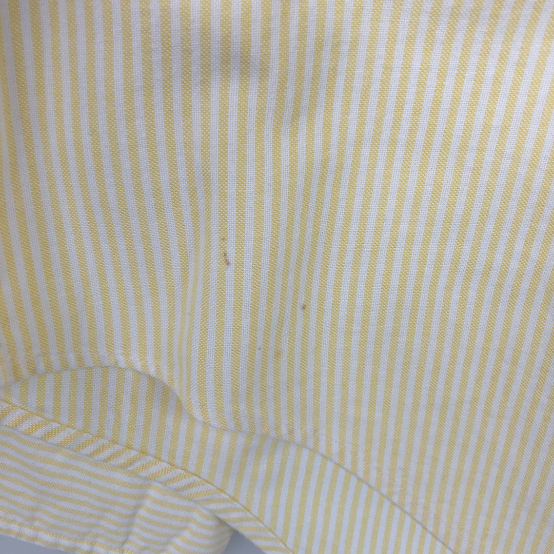 Brooks Brothers Long Sleeve Button-Down Striped Shirt Made in USA Men's Size L cotton yellow type Vintage Second Hand