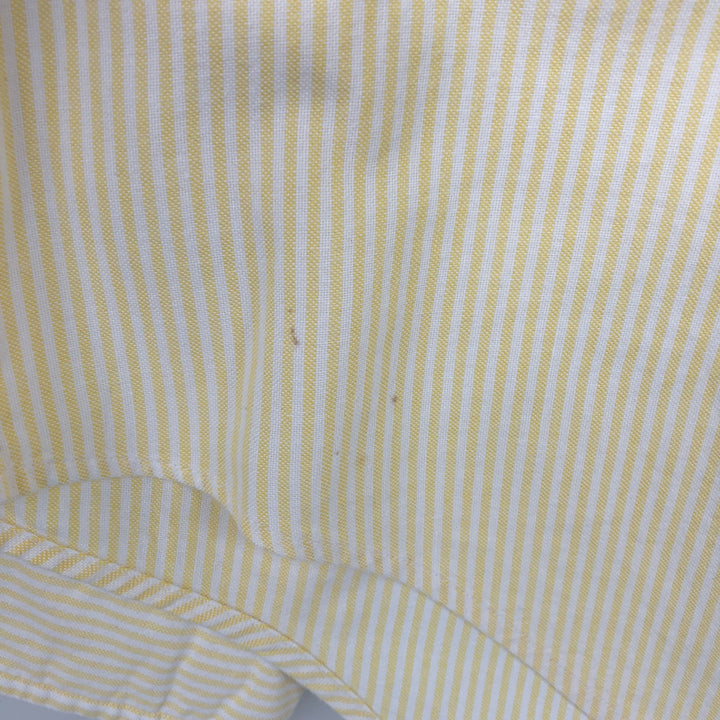 Brooks Brothers Long Sleeve Button-Down Striped Shirt Made in USA Men's Size L cotton yellow type Vintage Second Hand