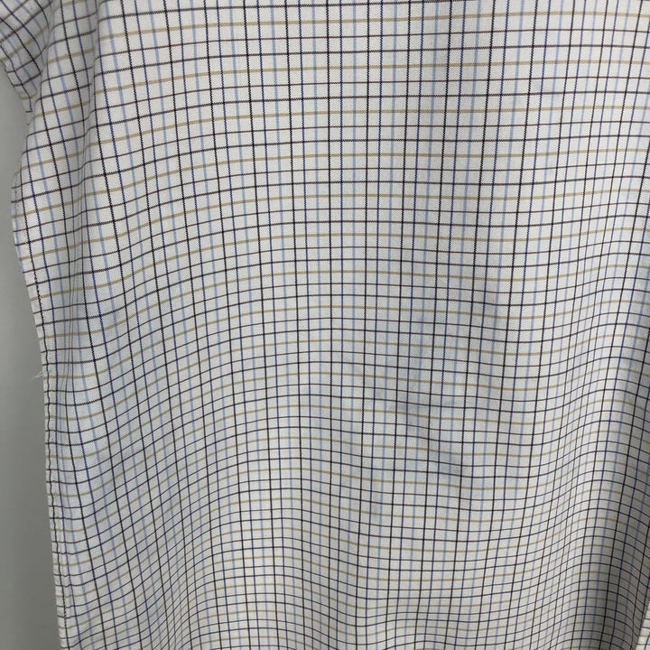 Burberry's London Long-Sleeve Cotton Check Shirt, Men's Size XL (approx.) cotton blue type Vintage Second Hand