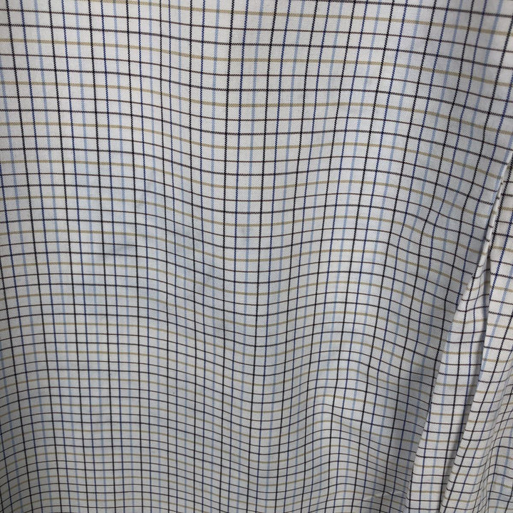 Burberry's London Long-Sleeve Cotton Check Shirt, Men's Size XL (approx.) cotton blue type Vintage Second Hand