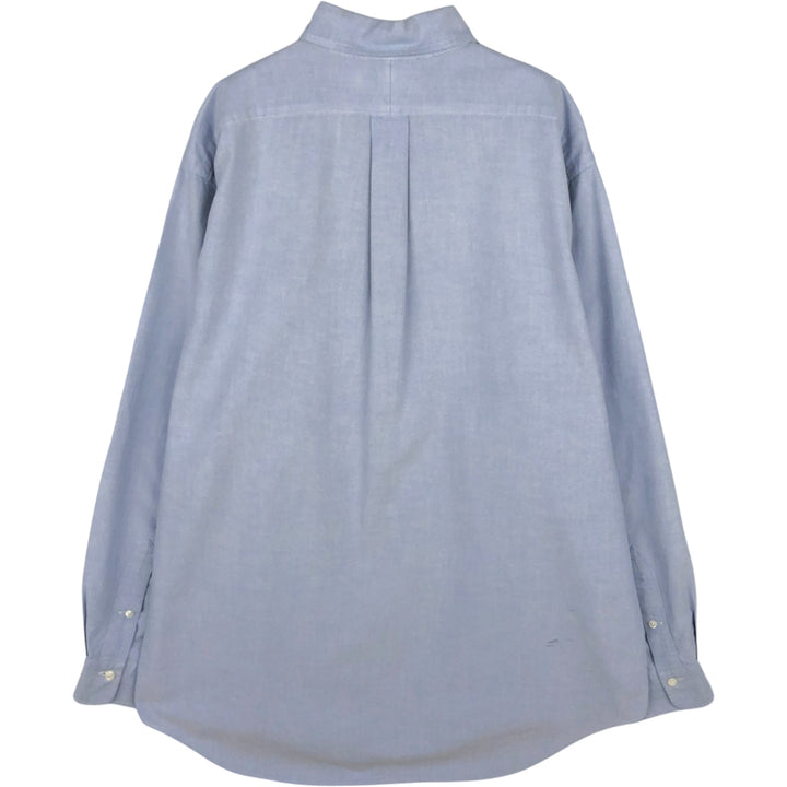 Ralph Lauren long sleeve button down shirt, men's size L cotton Blue type light blue Vintage Second Hand