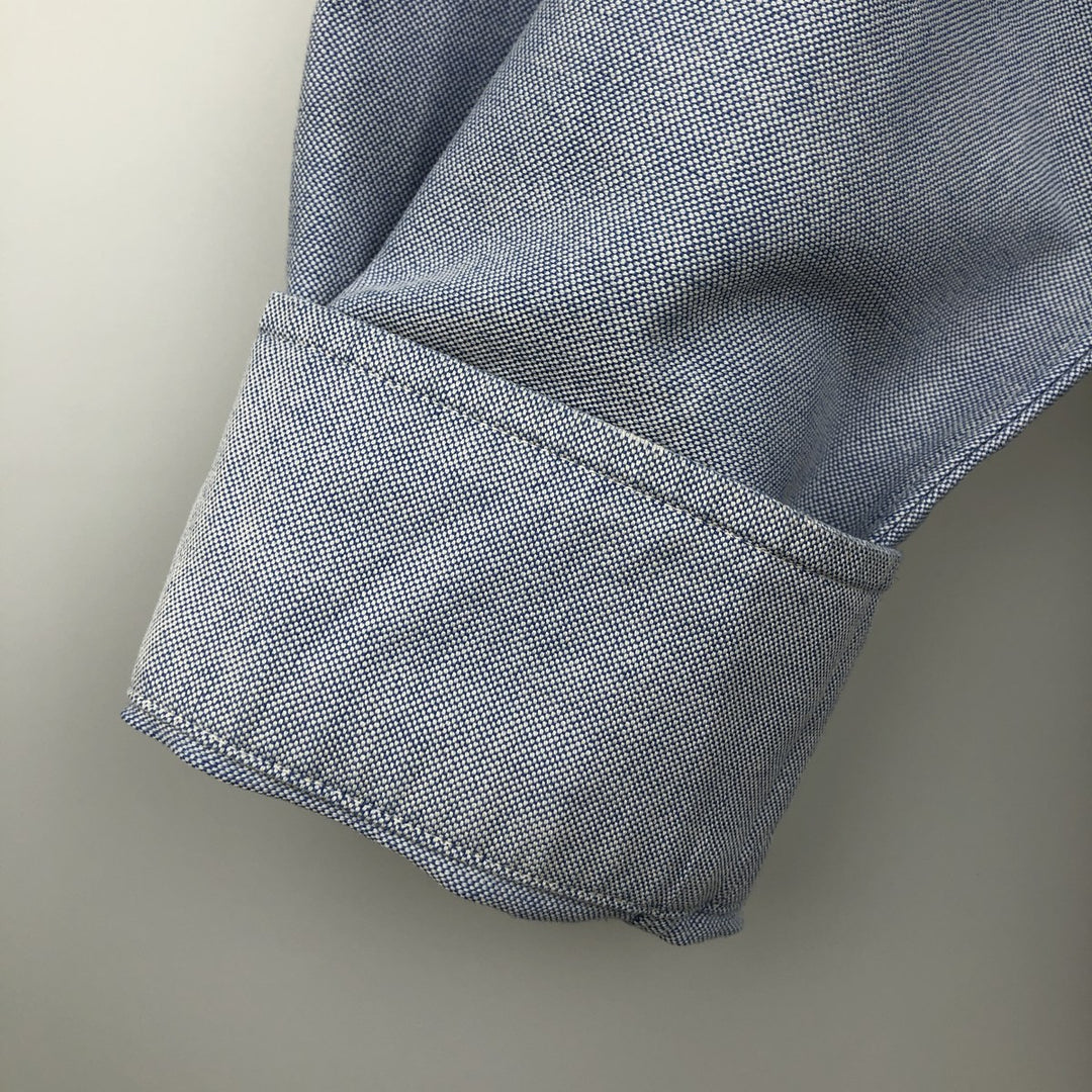 Ralph Lauren long sleeve button down shirt, men's size L cotton Blue type light blue Vintage Second Hand
