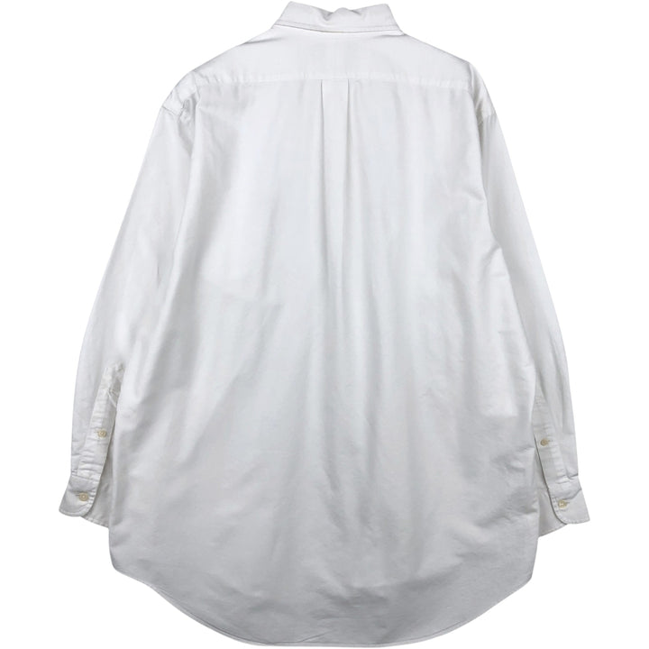 Ralph Lauren YARMOUTH long sleeve button down shirt, men's size L cotton white type Vintage Second Hand