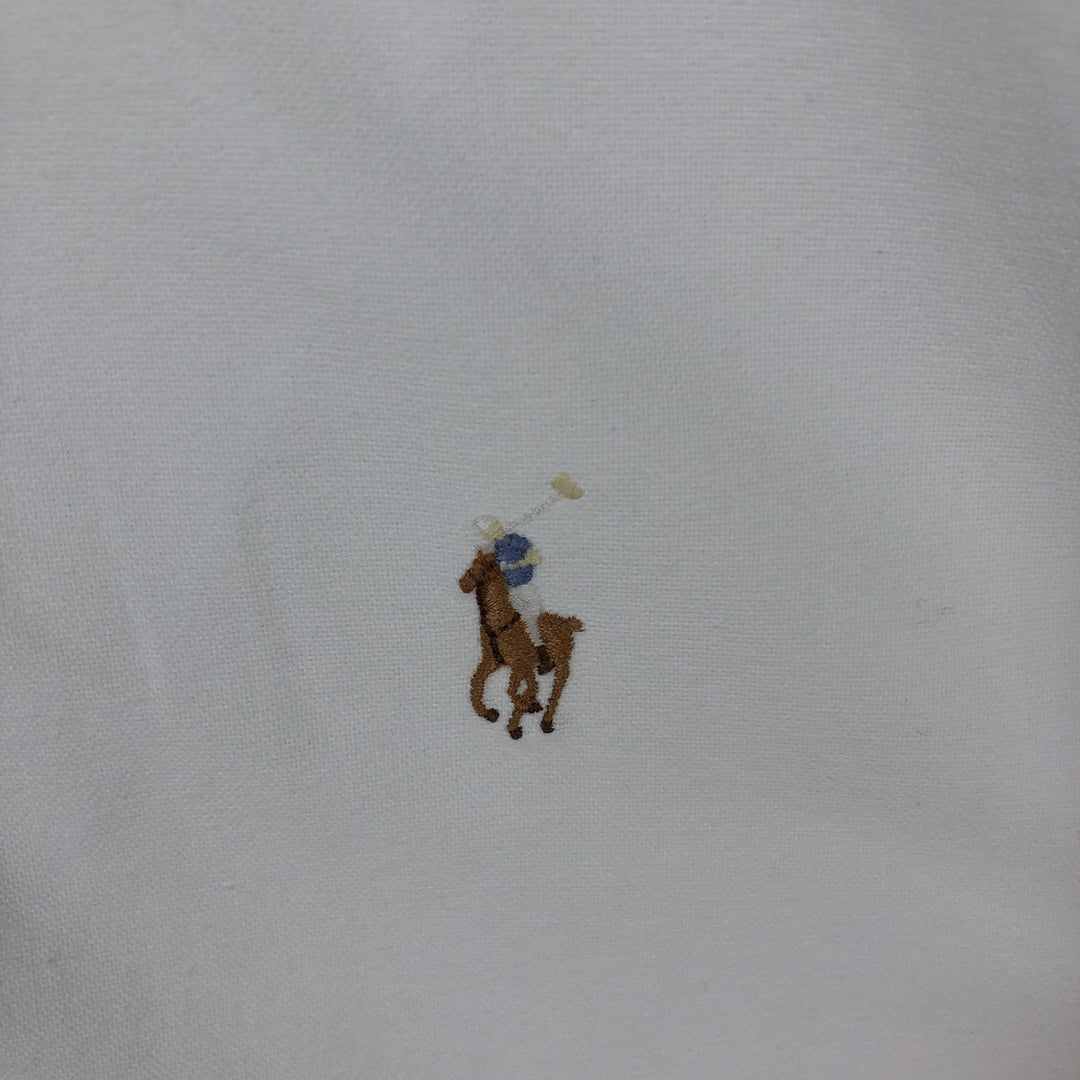 Ralph Lauren YARMOUTH long sleeve button down shirt, men's size L cotton white type Vintage Second Hand