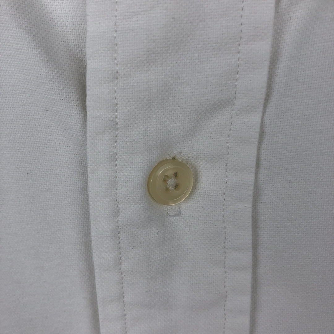 Ralph Lauren YARMOUTH long sleeve button down shirt, men's size L cotton white type Vintage Second Hand