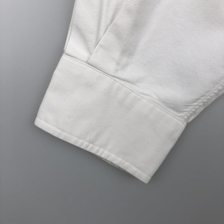 Ralph Lauren YARMOUTH long sleeve button down shirt, men's size L cotton white type Vintage Second Hand