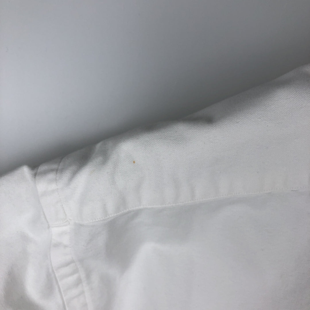 Ralph Lauren YARMOUTH long sleeve button down shirt, men's size L cotton white type Vintage Second Hand