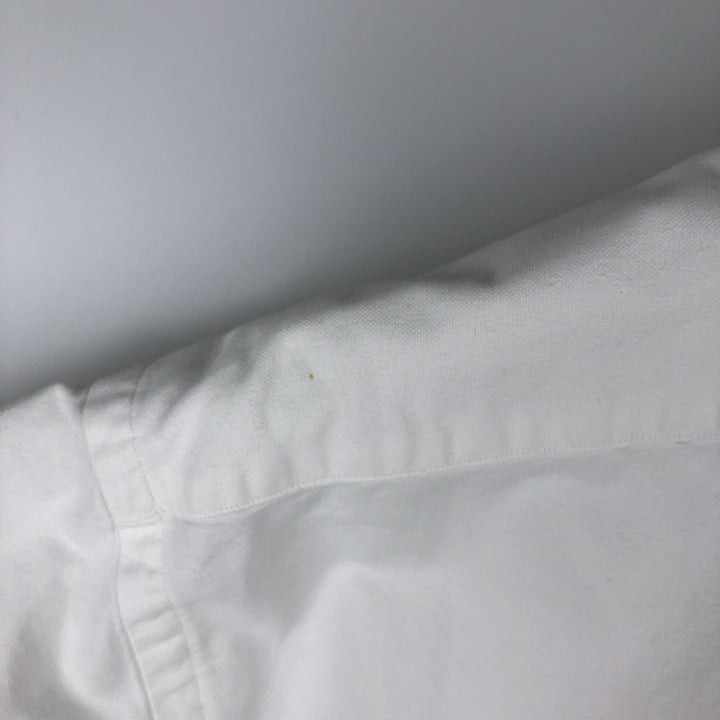 Ralph Lauren YARMOUTH long sleeve button down shirt, men's size L cotton white type Vintage Second Hand
