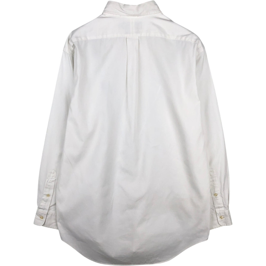 Ralph Lauren YARMOUTH long sleeve button down shirt, men's size L cotton white type Vintage Second Hand