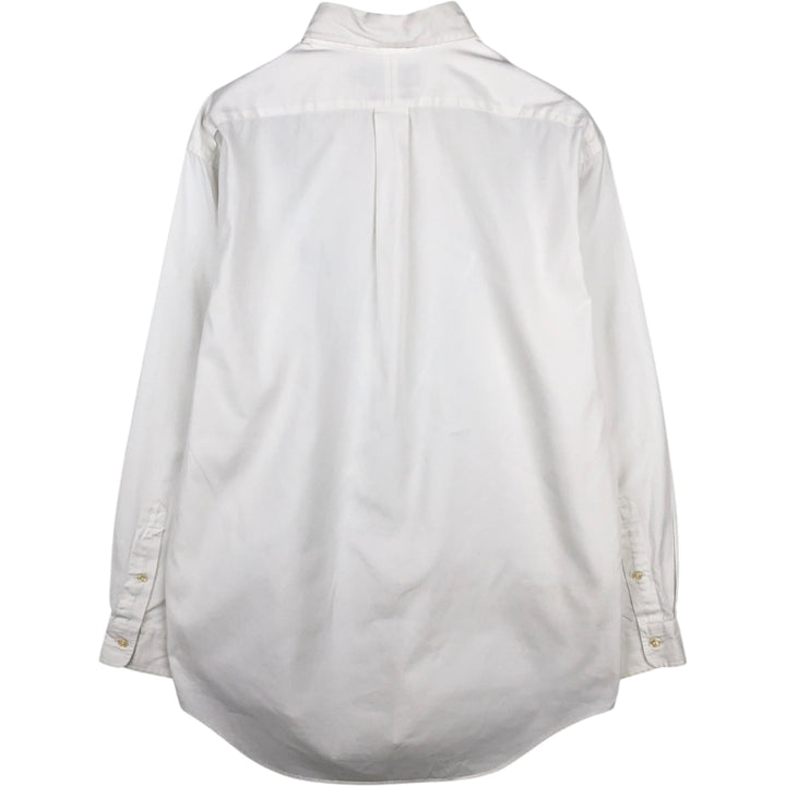 Ralph Lauren YARMOUTH long sleeve button down shirt, men's size L cotton white type Vintage Second Hand