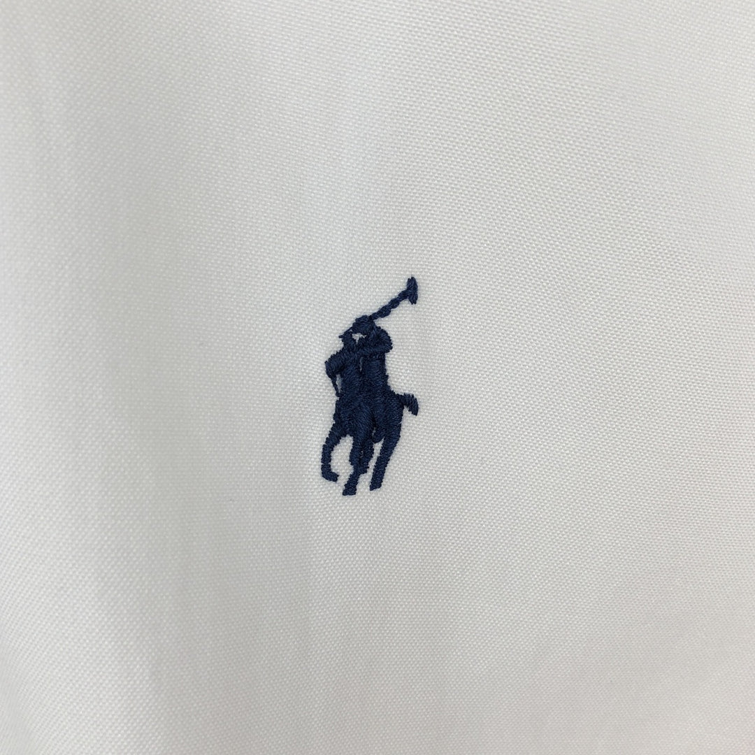 Ralph Lauren YARMOUTH long sleeve button down shirt, men's size L cotton white type Vintage Second Hand
