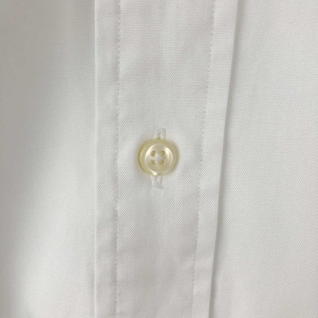 Ralph Lauren YARMOUTH long sleeve button down shirt, men's size L cotton white type Vintage Second Hand