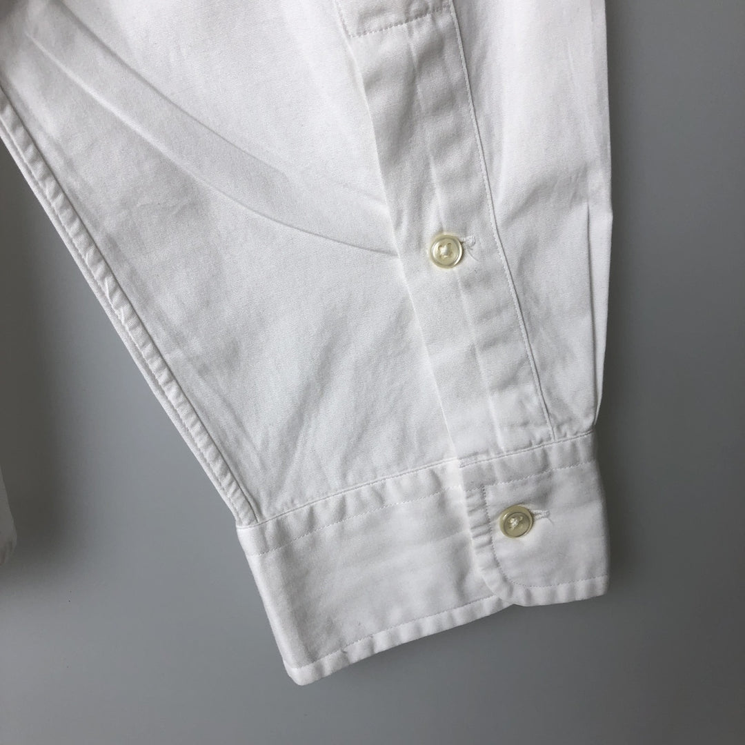 Ralph Lauren CUSTOM FIT long sleeve button down shirt, men's XL size cotton white type Vintage Second Hand