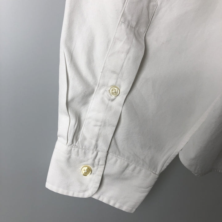 Ralph Lauren CUSTOM FIT long sleeve button down shirt, men's XL size cotton white type Vintage Second Hand