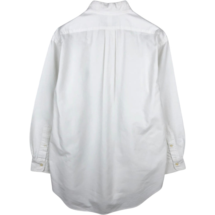 Ralph Lauren YARMOUTH long sleeve button down shirt, men's size L cotton white type Vintage Second Hand