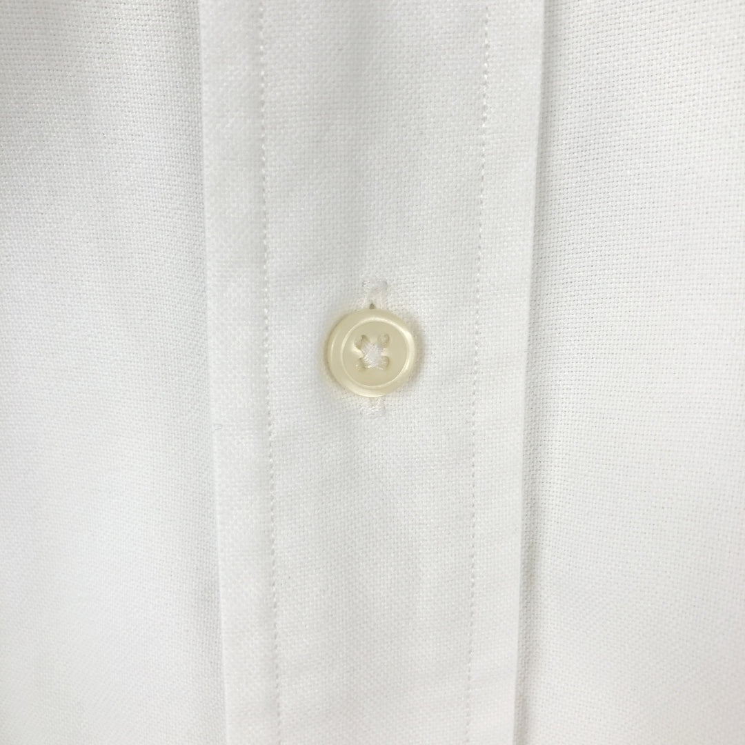 Ralph Lauren YARMOUTH long sleeve button down shirt, men's size L cotton white type Vintage Second Hand