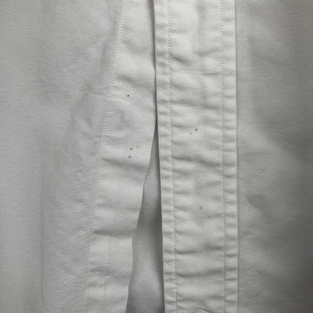 Ralph Lauren YARMOUTH long sleeve button down shirt, men's size L cotton white type Vintage Second Hand