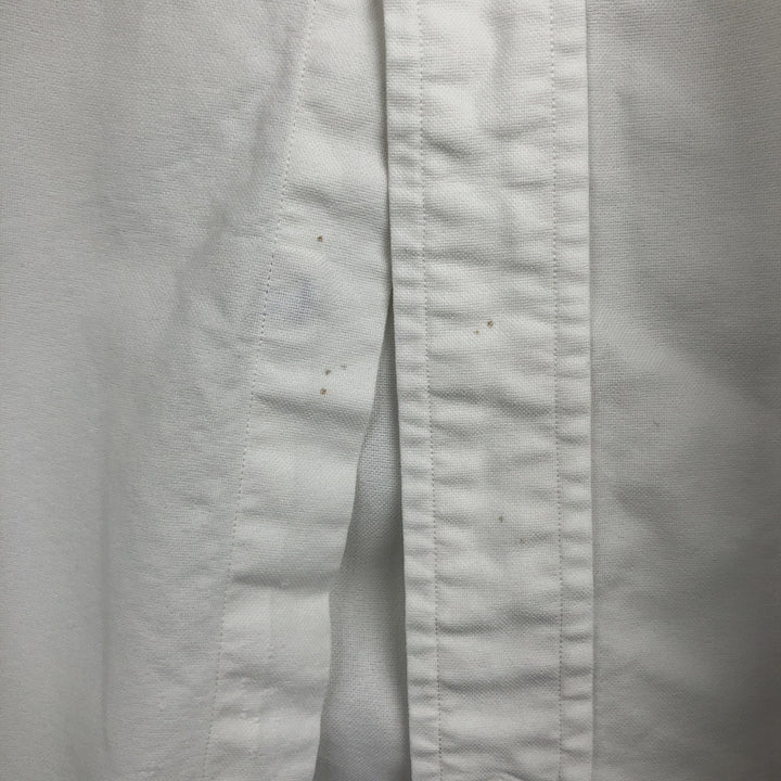 Ralph Lauren YARMOUTH long sleeve button down shirt, men's size L cotton white type Vintage Second Hand