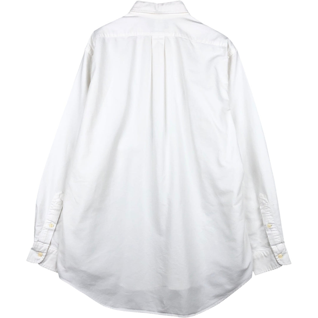 Ralph Lauren YARMOUTH long sleeve button down shirt, men's XL size cotton white type Vintage Second Hand